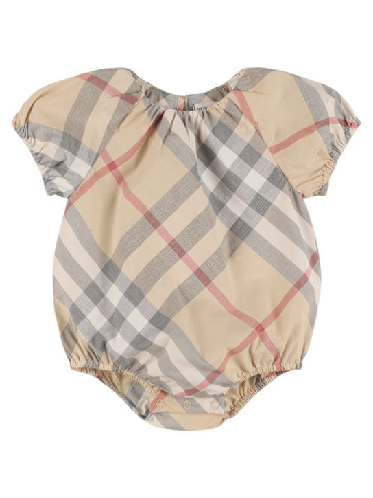 Luisaviaroma Salopette Tutina E Cappellino In Cotone Check