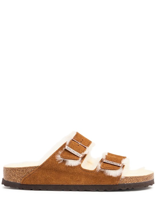 Luisaviaroma Sandali Arizona in shearling e camoscio