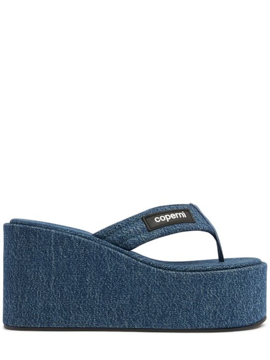 Luisaviaroma Sandali in denim con piattaforma 100mm