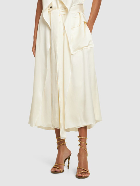 Luisaviaroma Sandali Margot In Raso Con Cristalli 105mm