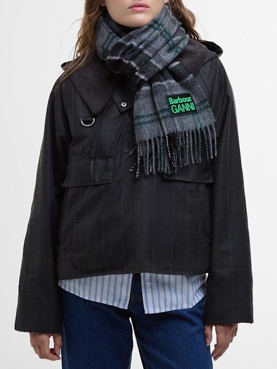 Luisaviaroma Sciarpa Barbour X Ganni In Lana Tartan