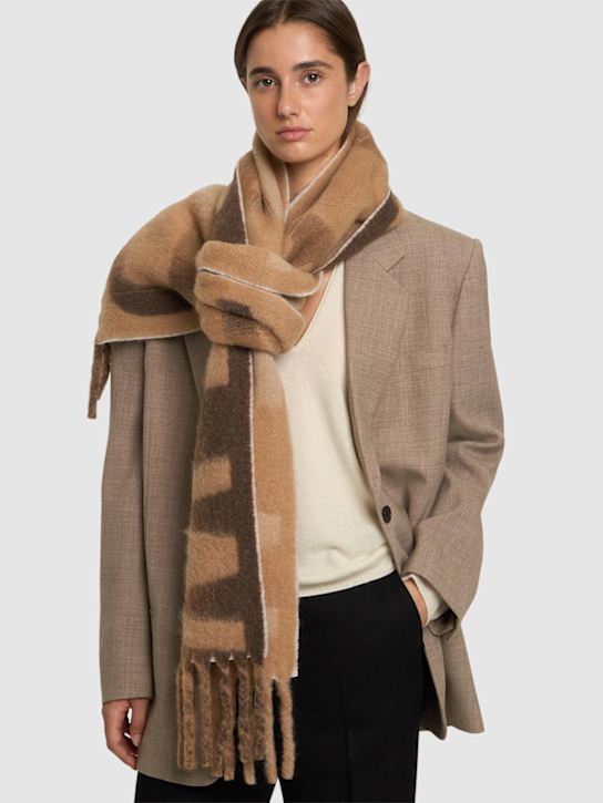 Luisaviaroma Sciarpa Esedra In Misto Alpaca Con Logo
