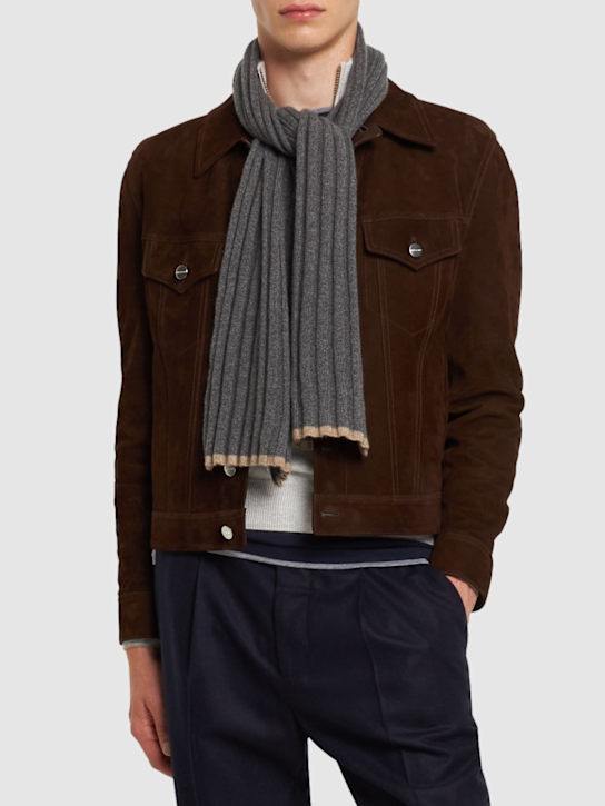 Luisaviaroma Sciarpa In Maglia Di Cashmere A Costine
