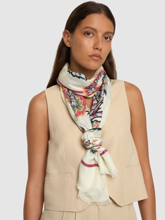 Luisaviaroma Sciarpa In Mussola Di Modal E Cashmere