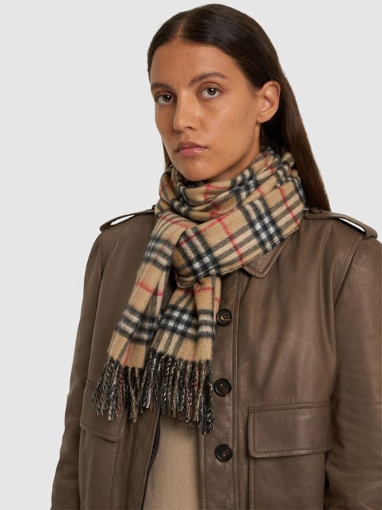 Luisaviaroma Sciarpa Reversibile In Cashmere Giant Check