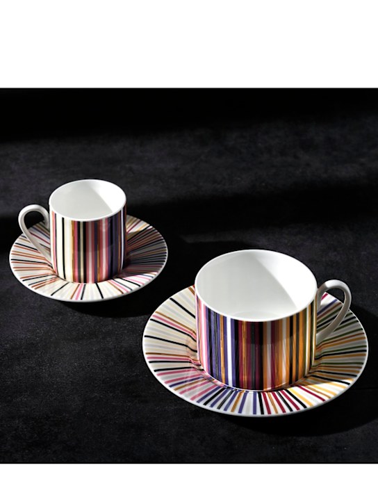 Luisaviaroma Set 6 Tazze E 6 Piattini Stripes Jenkins