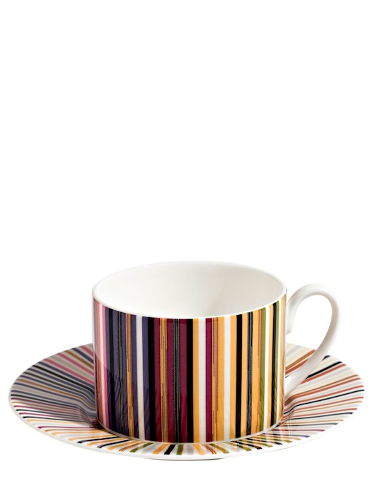 Luisaviaroma Set 6 tazze e 6 piattini Stripes Jenkins