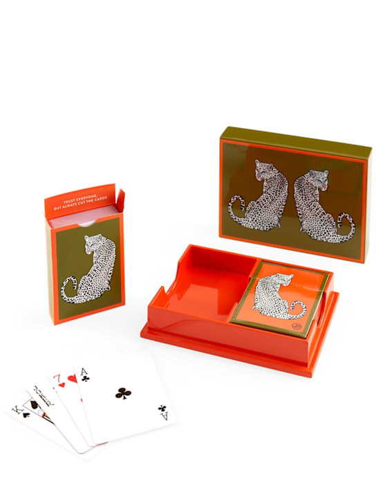 Luisaviaroma Set carte da gioco Leopard con scatola