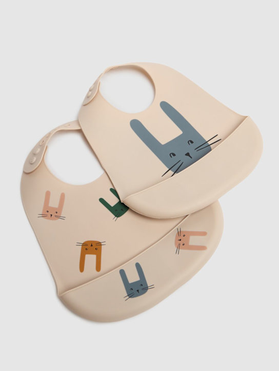 Luisaviaroma Set Di 2 Bavaglini In Silicone Stampato