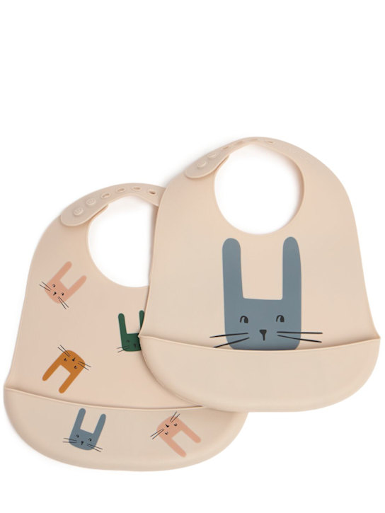 Luisaviaroma Set di 2 bavaglini in silicone stampato