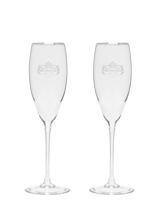 Luisaviaroma Set di 2 bicchieri da champagne di cristallo