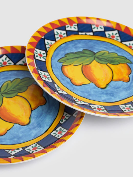 Luisaviaroma Set Di 2 Piatti Da Frutta Limoni Carretto