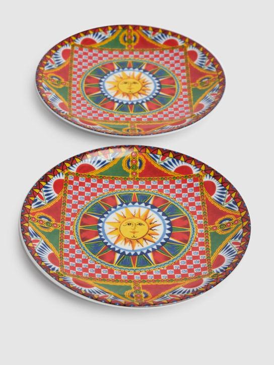 Luisaviaroma Set Di 2 Piatti Da Frutta Sole Carretto