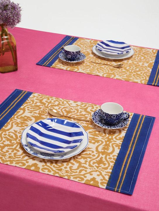 Luisaviaroma Set Di 2 Tovagliette Damask Chutney In Cotone