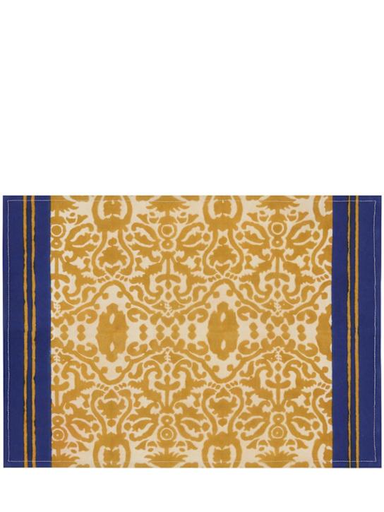 Luisaviaroma Set di 2 tovagliette Damask Chutney in cotone