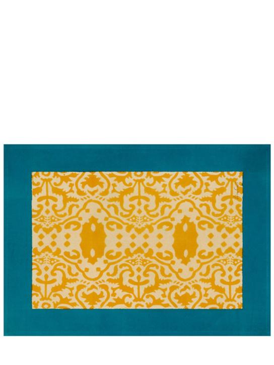 Luisaviaroma Set di 2 tovagliette Gold Damask in cotone