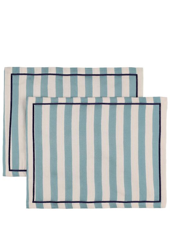 Luisaviaroma Set di 2 tovagliette grandi Riviera Celeste