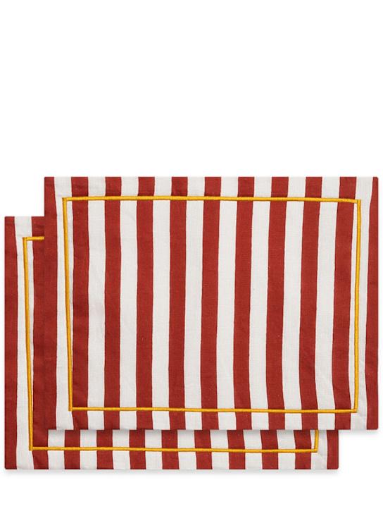 Luisaviaroma Set di 2 tovagliette grandi Riviera Mattone