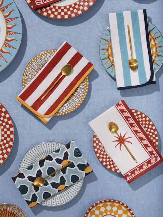 Luisaviaroma Set Di 2 Tovaglioli Grandi Riviera Celeste