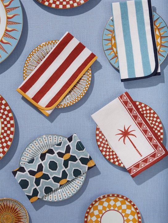 Luisaviaroma Set Di 2 Tovaglioli Grandi Riviera Mattone