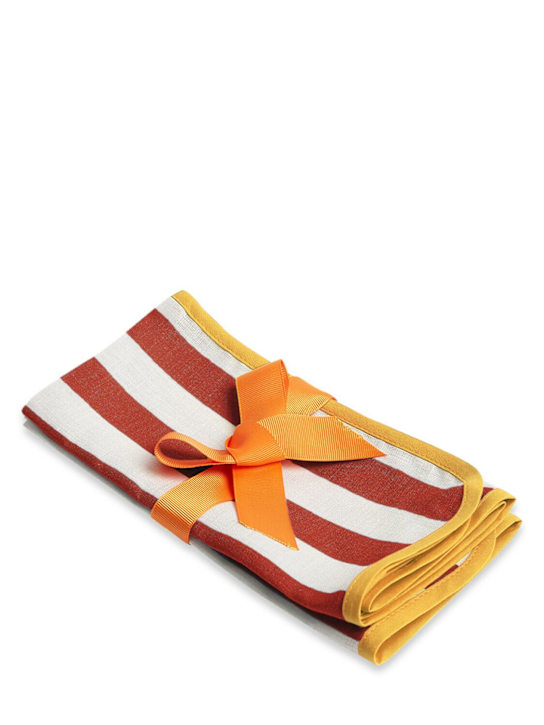 Luisaviaroma Set di 2 tovaglioli grandi Riviera Mattone