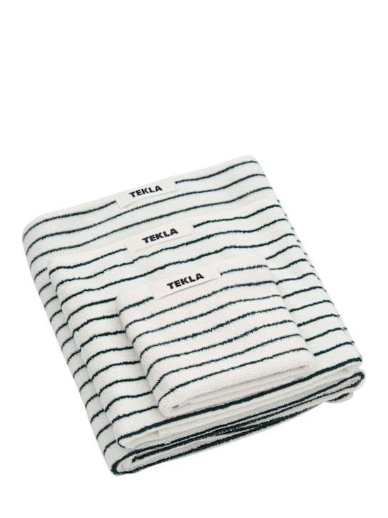 Luisaviaroma Set di 3 asciugamani in cotone organico
