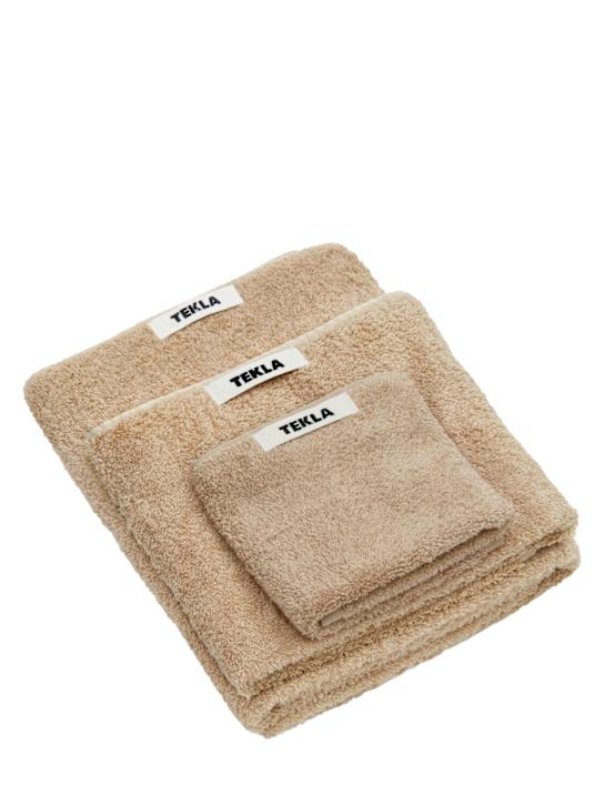 Luisaviaroma Set di 3 asciugamani in cotone organico