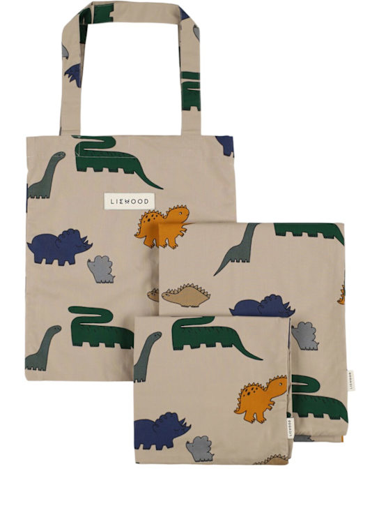 Luisaviaroma Set letto Dinosaur in cotone organico stampato