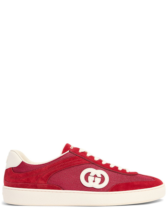 Luisaviaroma Sneakers G74 in camoscio e tessuto con logo GG