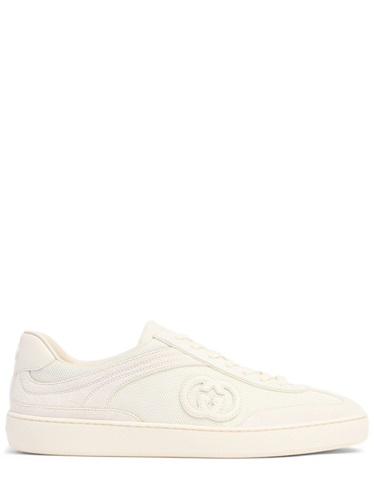 Luisaviaroma Sneakers G74 in camoscio e tessuto con logo GG