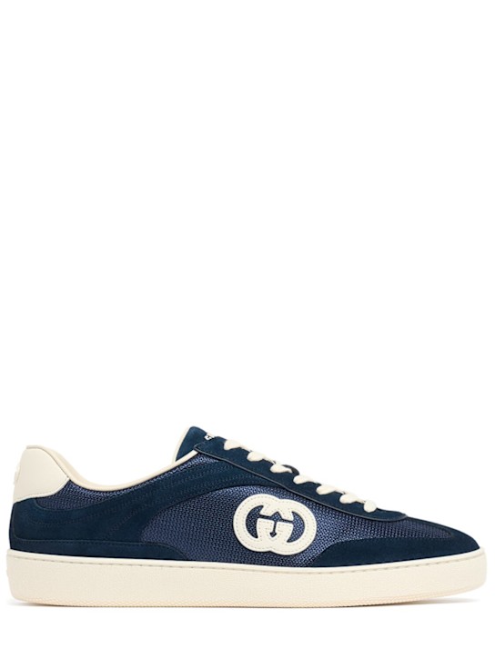 Luisaviaroma Sneakers G74 in camoscio e tessuto con logo GG