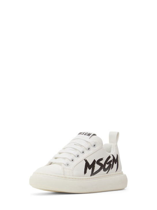 Luisaviaroma Sneakers In Misto Cotone Con Stampa Logo