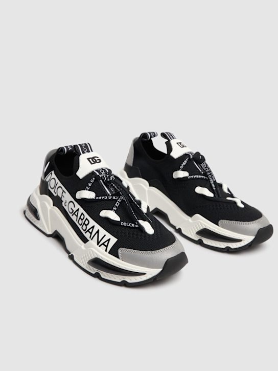 Luisaviaroma Sneakers In Pelle E Techno / Logo E Lacci