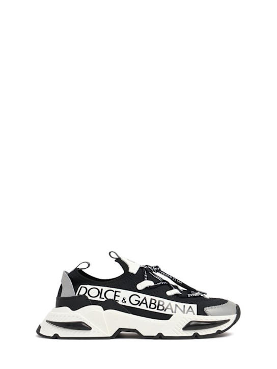 Luisaviaroma Sneakers in pelle e techno / logo e lacci
