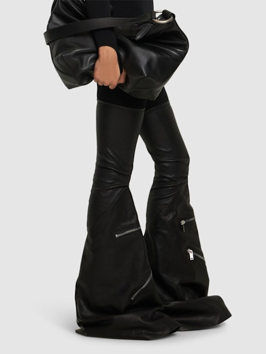 Luisaviaroma Stivaletti Alti Cargoflares In Pelle 20mm