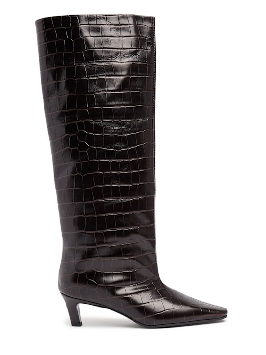 Luisaviaroma Stivali alti The Wide Shaft in pelle 50mm