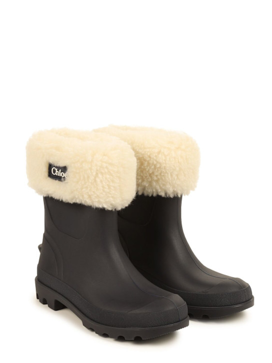 Luisaviaroma Stivali Antipioggia Con Pelliccia Sintetica