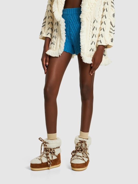 Luisaviaroma Stivali Bassi Icon In Shearling E Camoscio