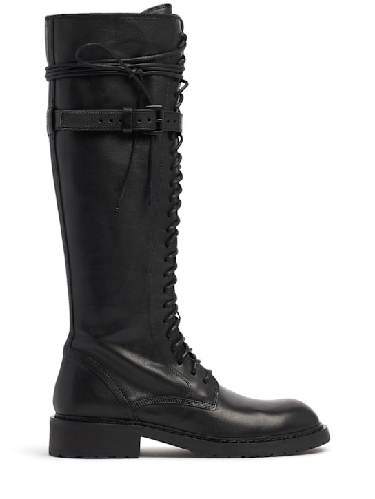 Luisaviaroma Stivali combat alti Danny in pelle 25mm