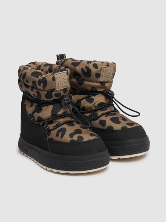 Luisaviaroma Stivali Da Neve In Poly Riciclato Stampa Leopard