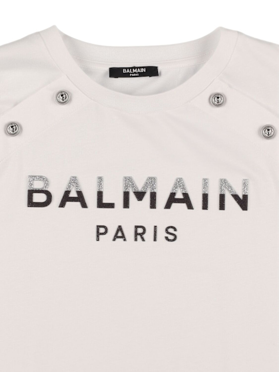 Luisaviaroma T-shirt In Jersey Di Cotone Con Logo Glitter
