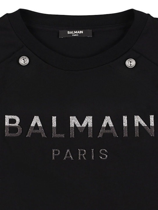 Luisaviaroma T-shirt In Jersey Di Cotone Con Logo Glitter