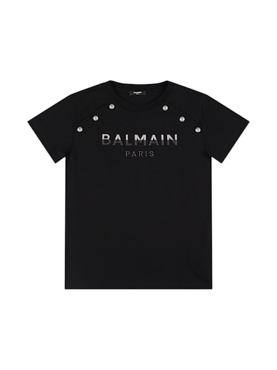 Luisaviaroma T-shirt in jersey di cotone con logo glitter