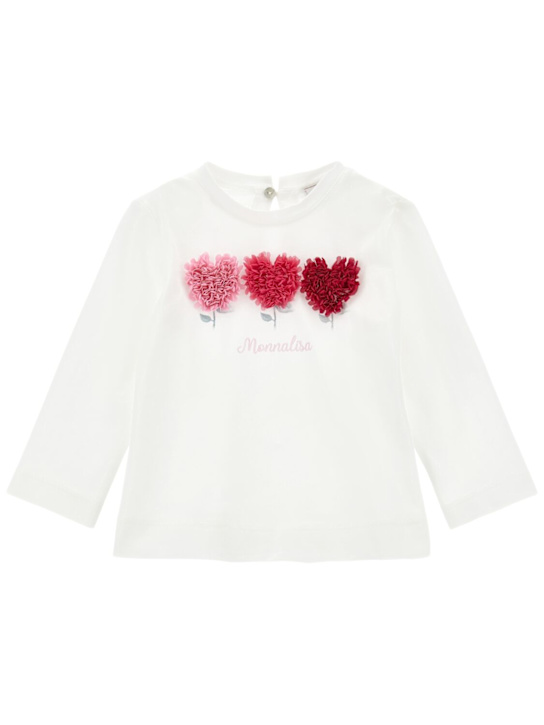 Luisaviaroma T-shirt in jersey di cotone / dettagli in tulle