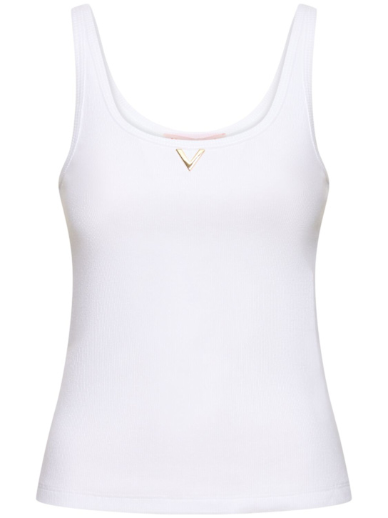 Luisaviaroma Tank top in jersey di cotone a costine
