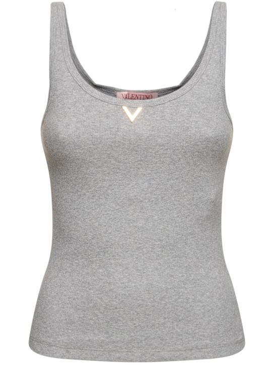 Luisaviaroma Tank top in jersey di cotone a costine