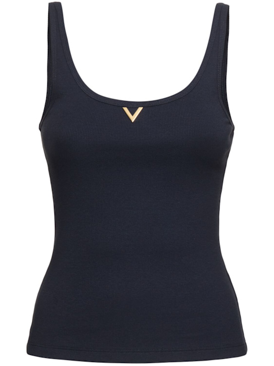 Luisaviaroma Tank top in jersey di cotone a costine