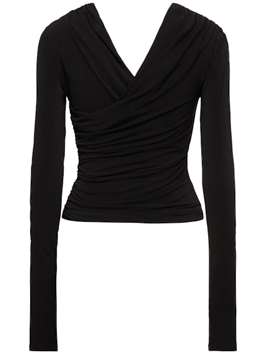 Luisaviaroma Top Trixie In Jersey Sablé Drappeggiato