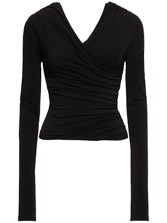 Luisaviaroma Top Trixie in jersey sablé drappeggiato