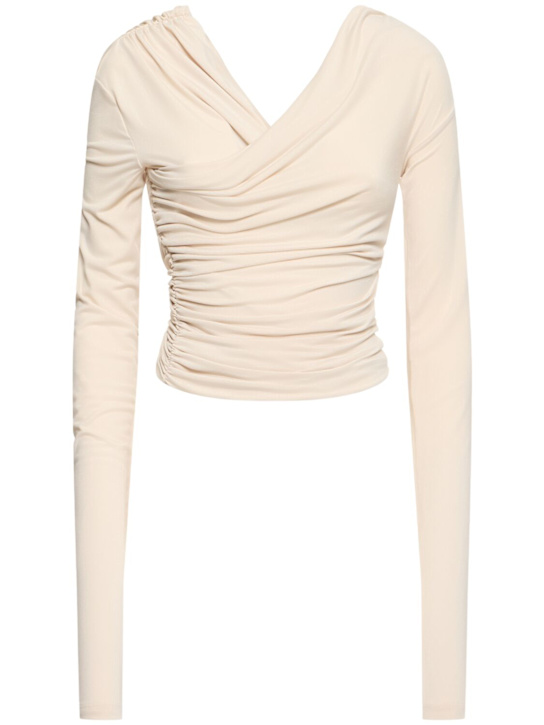 Luisaviaroma Top Trixie in jersey sablé drappeggiato